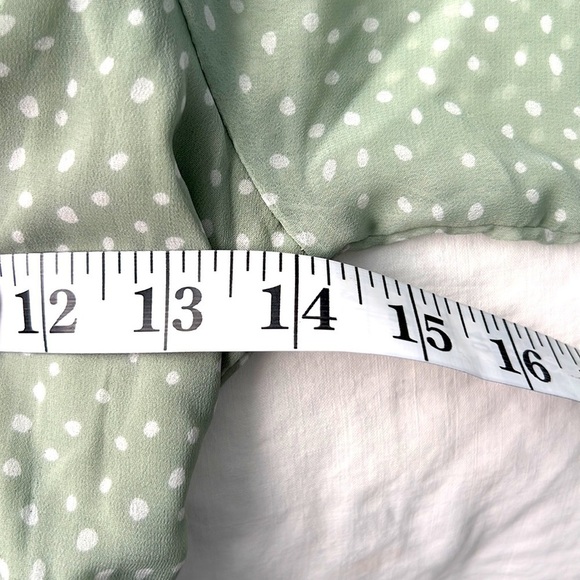 Japna,Sea-Foam,Soft Layers in Sheer Dotted Swiss,Lovely Sleeves, Cross Chest! - Picture 8 of 11